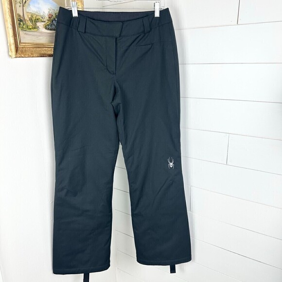 Spyder Winner Athletic Fit Insulated Ski Snow Pant Black Women's Size 10 - Picture 1 of 7